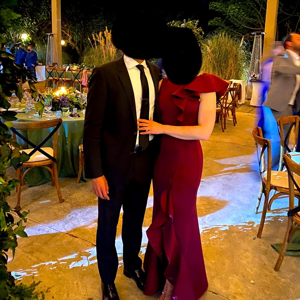 Eliza J Maroon Formal Gown - Picture 3 of 5